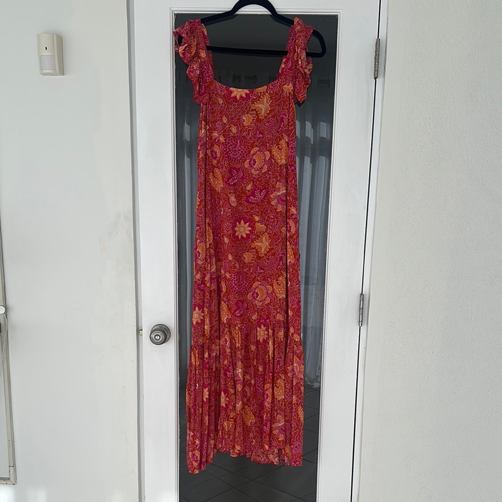 House of Harlow 1960 Floral Pink and Orange Maxi Dress
